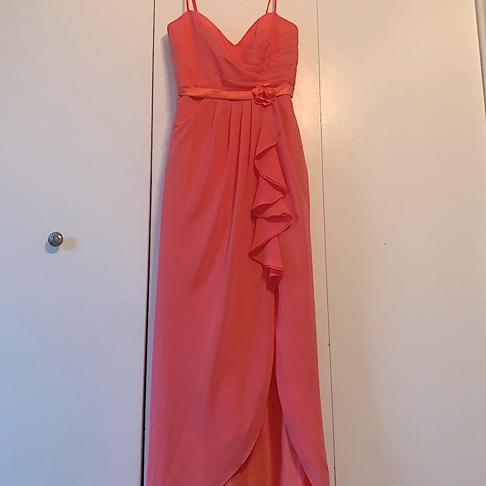 Alfred Angelo Coral Maxi Bridesmaid sweetheart Dress